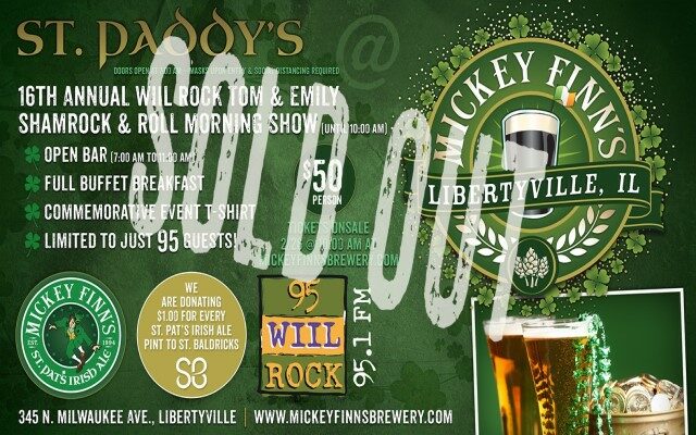 ***LISTEN TO WIN TIX!*** 95 WIIL ROCK TOM & EMILY MORNING SHOW – 16th ANNUAL ST PATRICK’S BROADCAST!