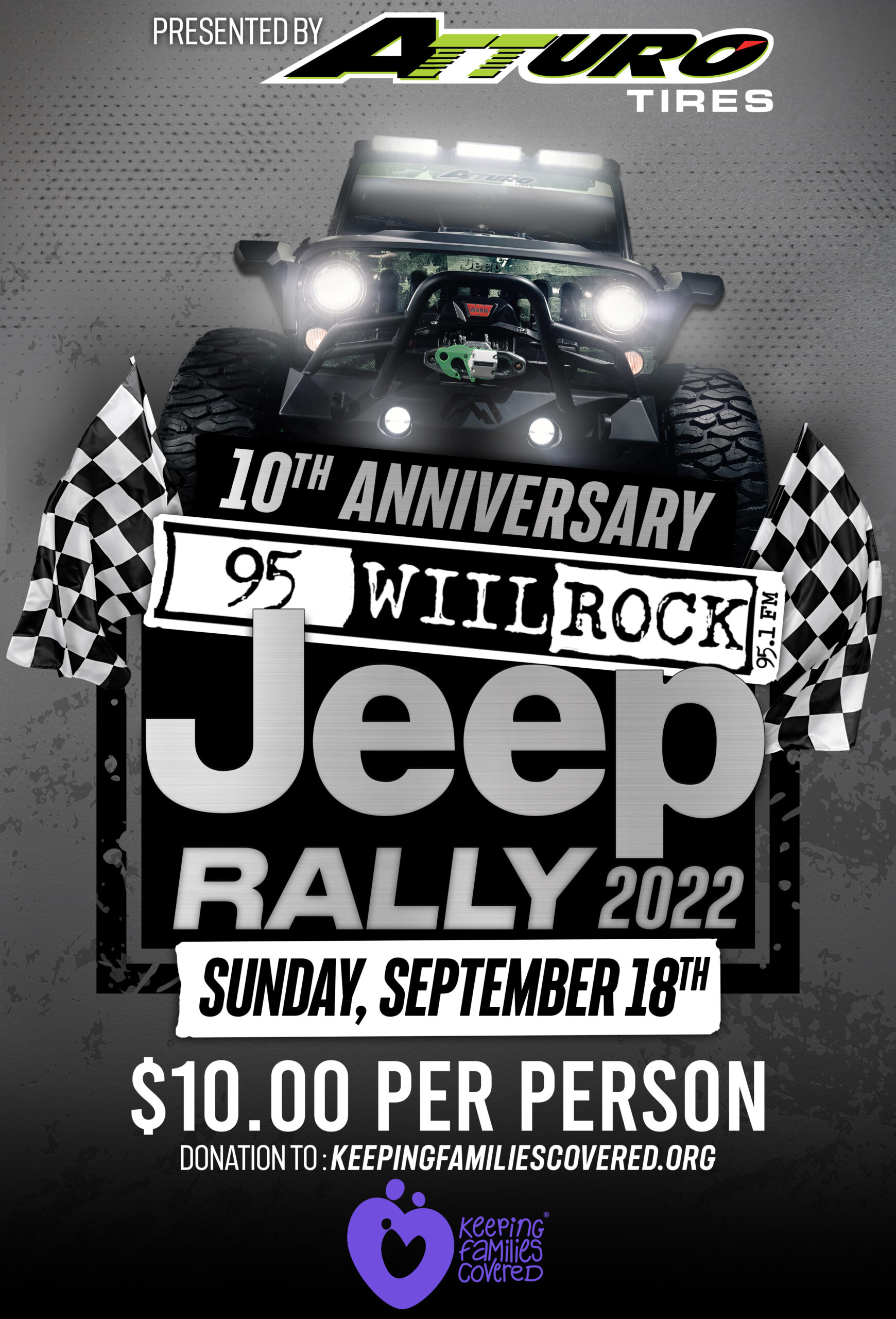 <h1 class="tribe-events-single-event-title">95 WIIL ROCK 10th Annual Jeep Rally</h1>