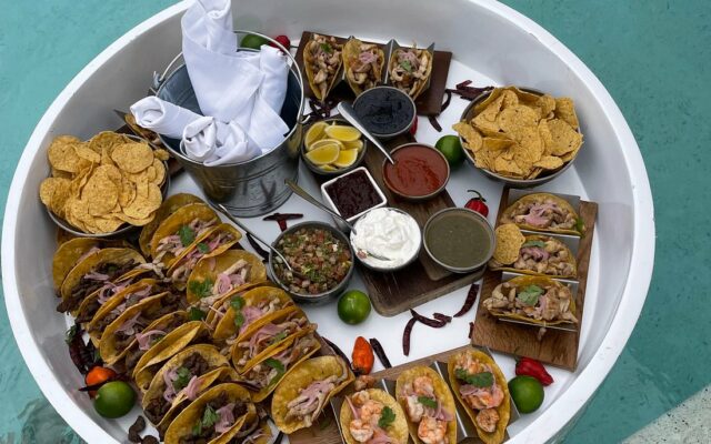 Tacos… IN the pool!!!  JUST 3 DAYS LEFT to book the Cabin Fever Getaway!
