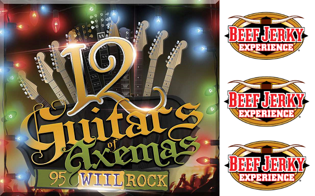 <h1 class="tribe-events-single-event-title">95 WIIL ROCK 12 Guitars of Axemas Stop – Beef Jerky Experience</h1>