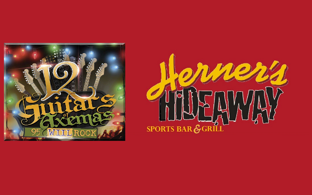 <h1 class="tribe-events-single-event-title">95 WIIL ROCK 12 Guitars of Axemas Stop – Herner’s Hideaway</h1>