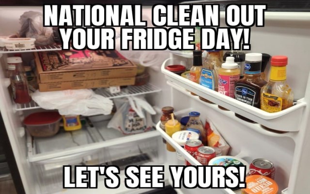 Today is National Clean Out Your Fridge Day!!!  Show us yours!