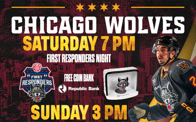 <h1 class="tribe-events-single-event-title">Chicago Wolves First Responders Night and Goalie Net Coin Bank Giveaway!</h1>